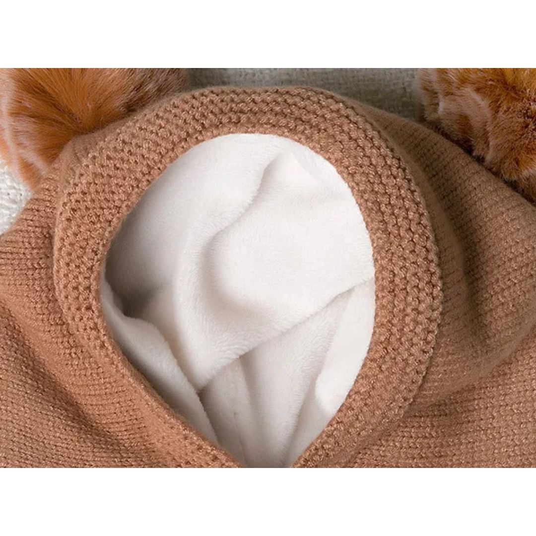 Cozy Baby Animal Hat with Fleece Lining