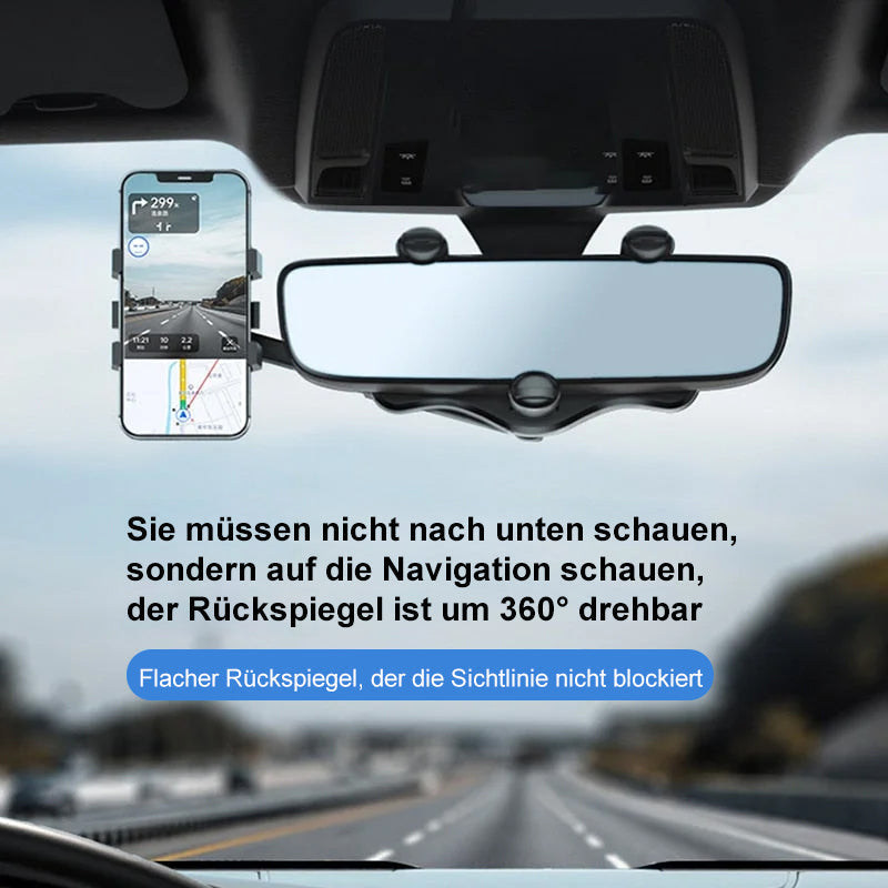 Universal Car Phone Mount Adjustable Rear View Mirror Holder