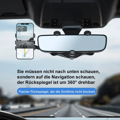 Universal Car Phone Mount Adjustable Rear View Mirror Holder