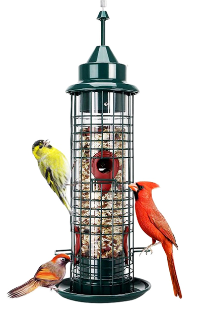 Durable Squirrel Resistant Bird Feeder With 4 Ports - Luxicro