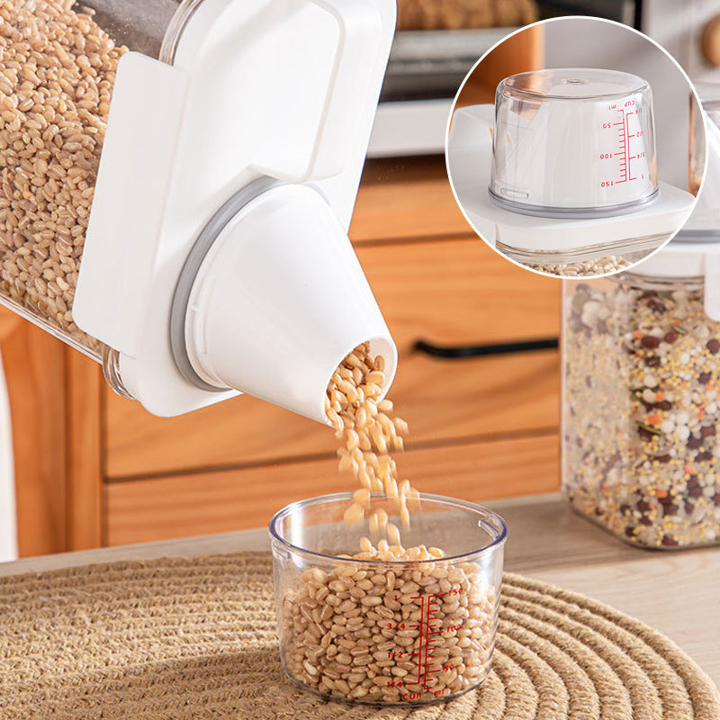 Airtight Kitchen Storage Container with Measuring Cup - Luxicro