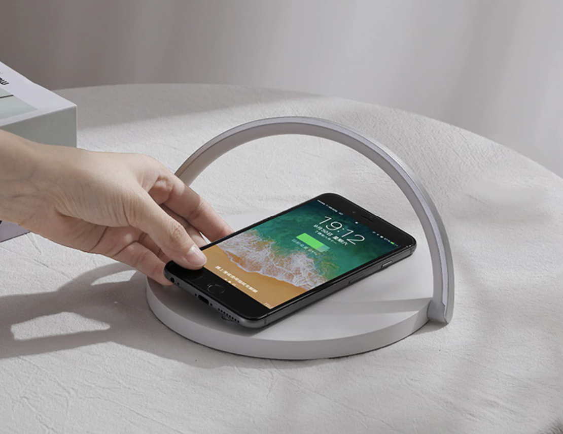 Modern 3-in-1 LED Night Lamp With Wireless Charger