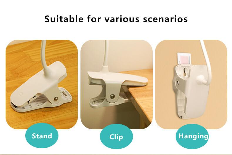 Compact Portable LED Desk Light with USB Recharge