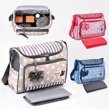 Practical Baby Diaper Bag Blue with Changing Pad