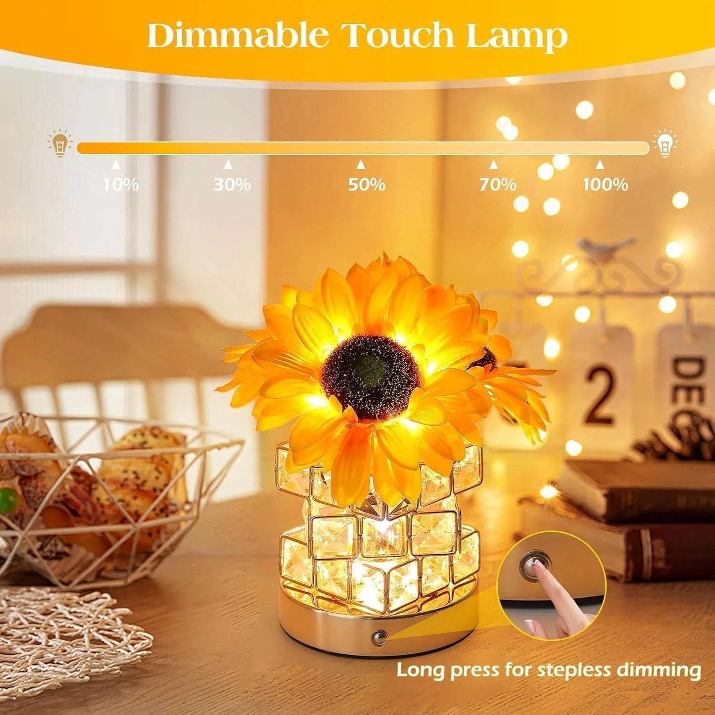 Bright Solar Powered Garden Table Lamp