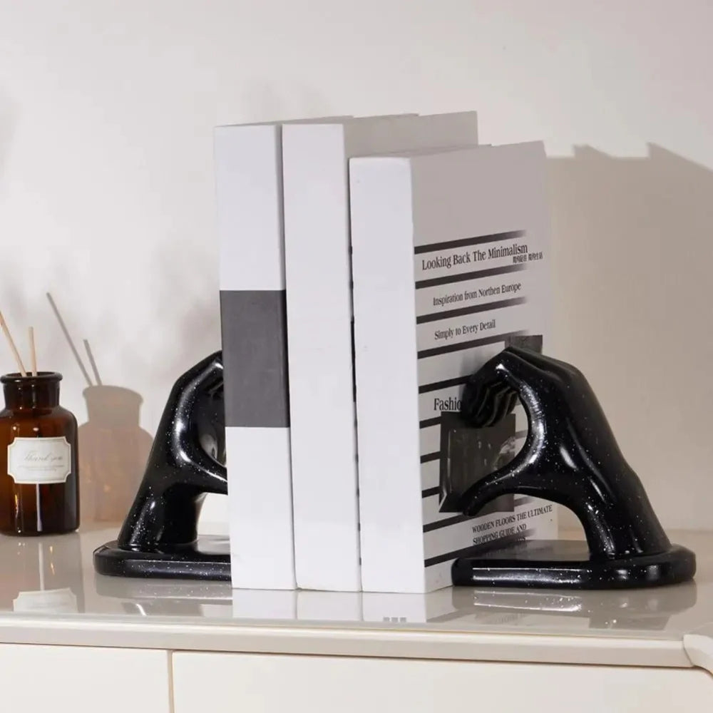 Romantic Heart Shaped Decor Bookends - Luxicro