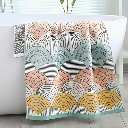 Beachy Ocean Cotton Bath Towel