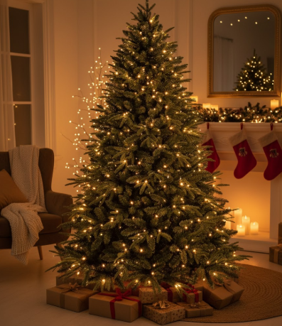 Premium Hinged Christmas Tree with Realistic Branches - Luxicro