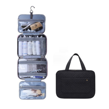 Compact Travel Cosmetic Case with Multiple Compartments