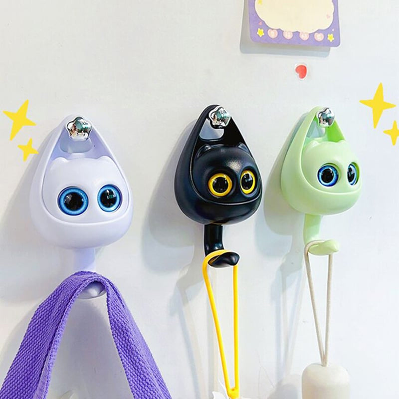 Colorful Kitty Coat Hooks