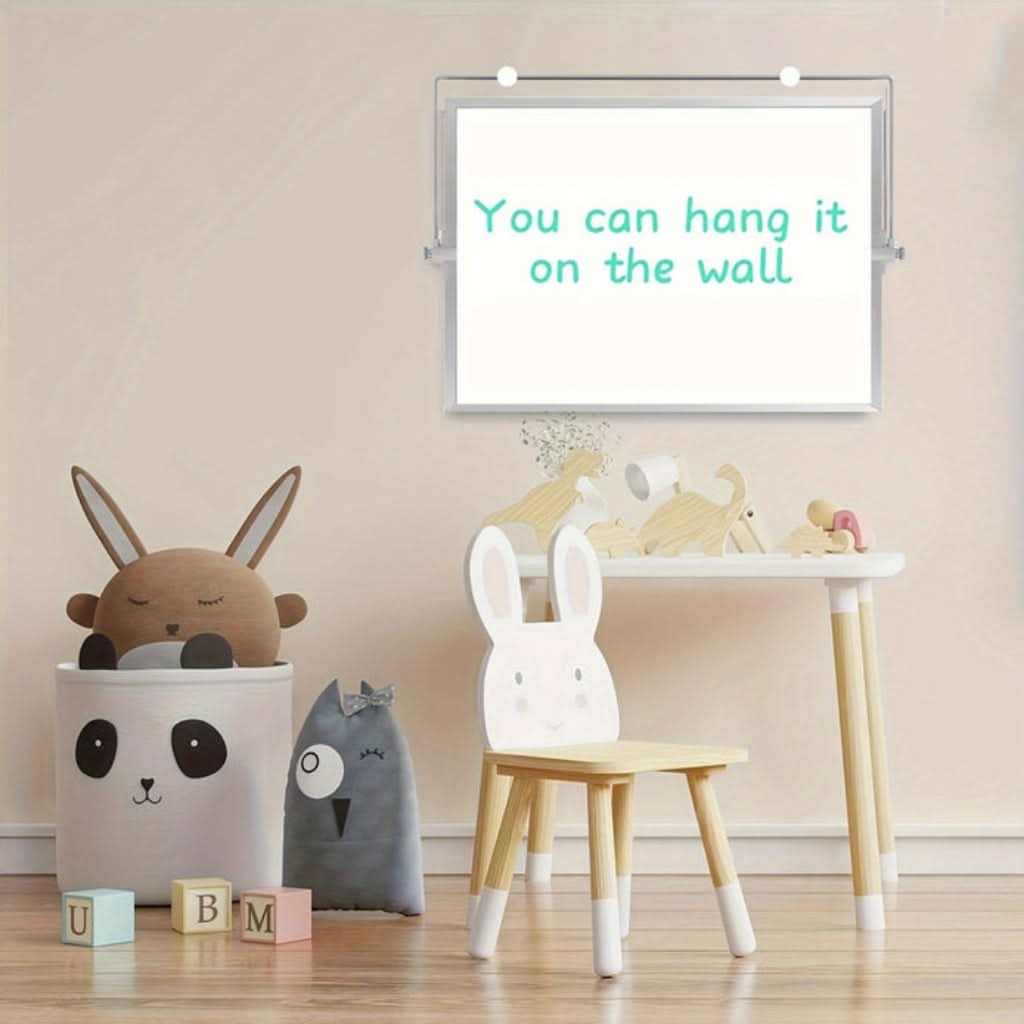 Compact Mobile Whiteboard with Easel and Tools