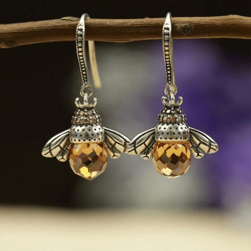 Colorful Bee Drop Earrings - Luxicro