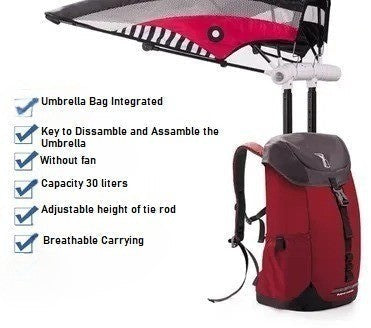 Durable Hiking Rucksack with Integrated Canopy