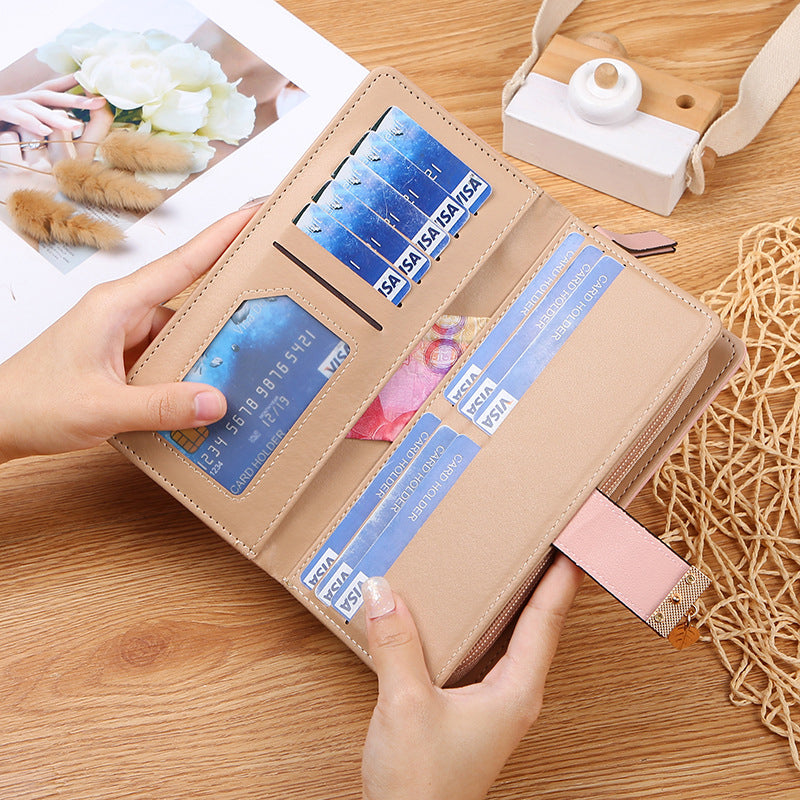 Stylish Women's Leaf Print Foldable Wallet