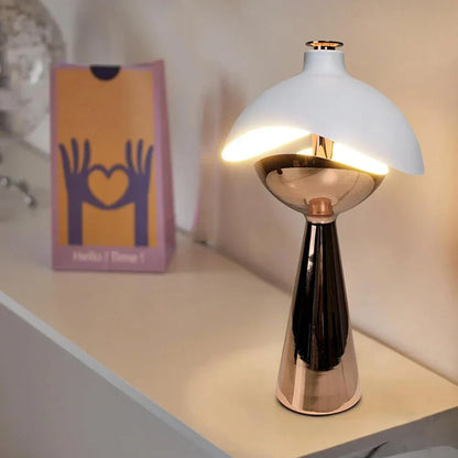 Elegant Circular Glass Desk Lamp