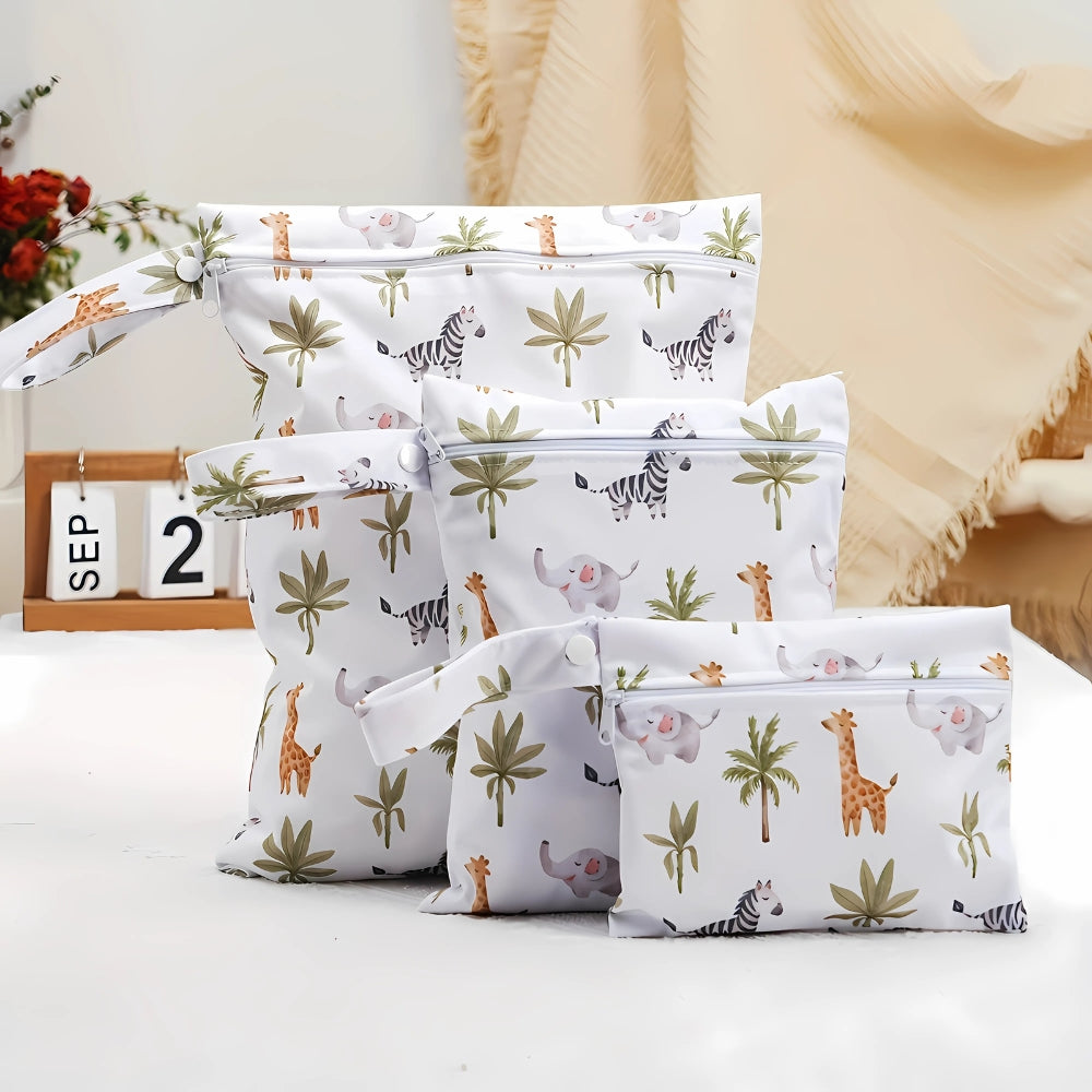 Cute Animal Print Waterproof Storage Bags 3pc Set