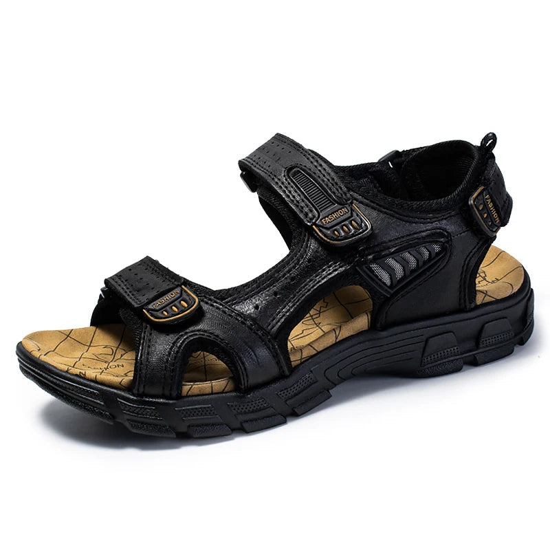 Comfortable Orthopedic Sandals with Adjustable Velcro Straps - Luxicro