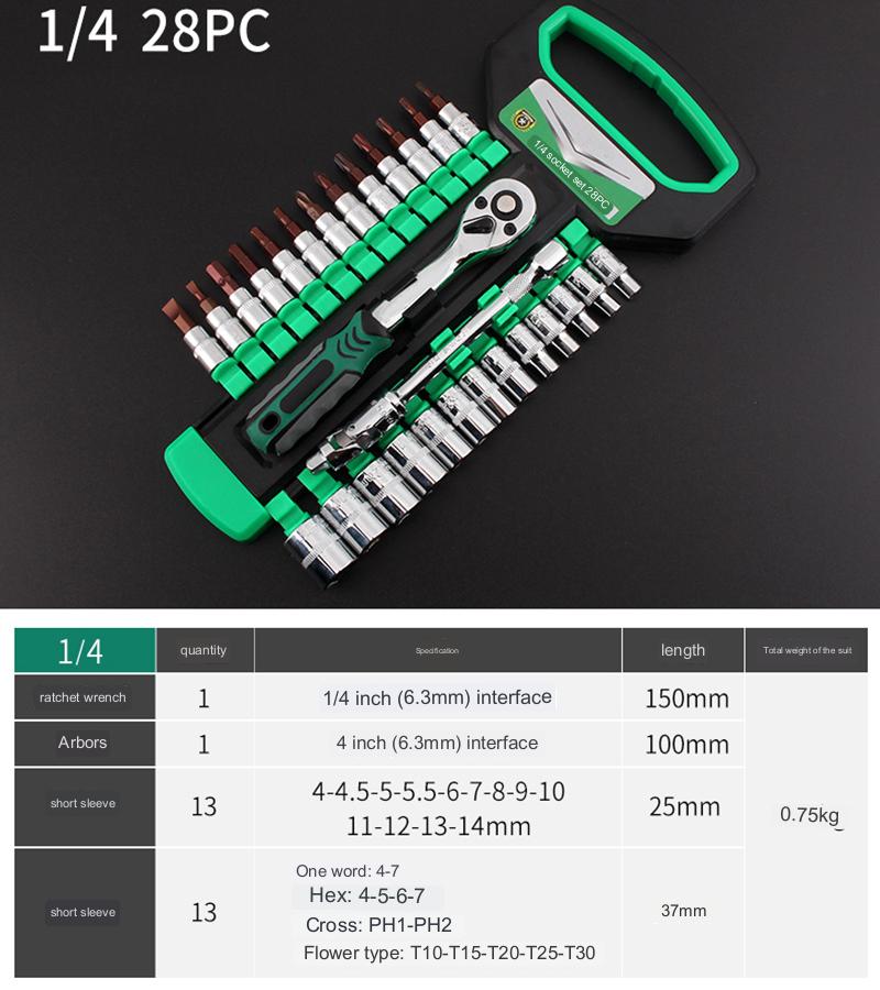 Versatile 6-Piece Ratchet Wrench Tool Set
