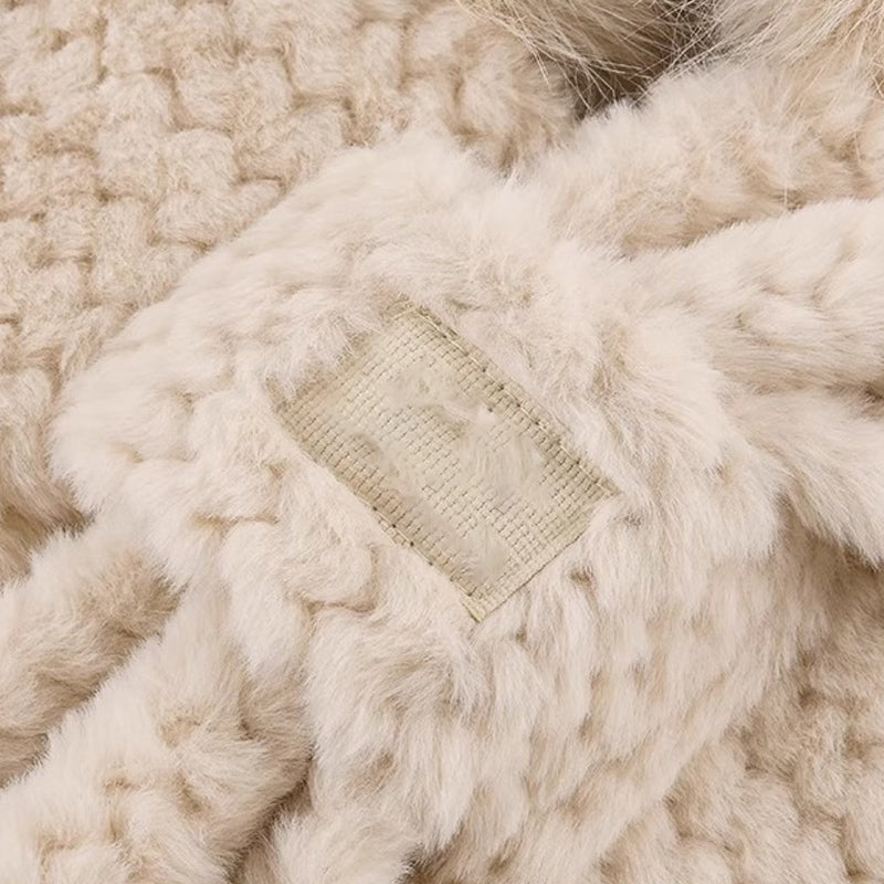 Soft Fox Earmuff Hat Scarf Set