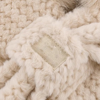 Soft Fox Earmuff Hat Scarf Set