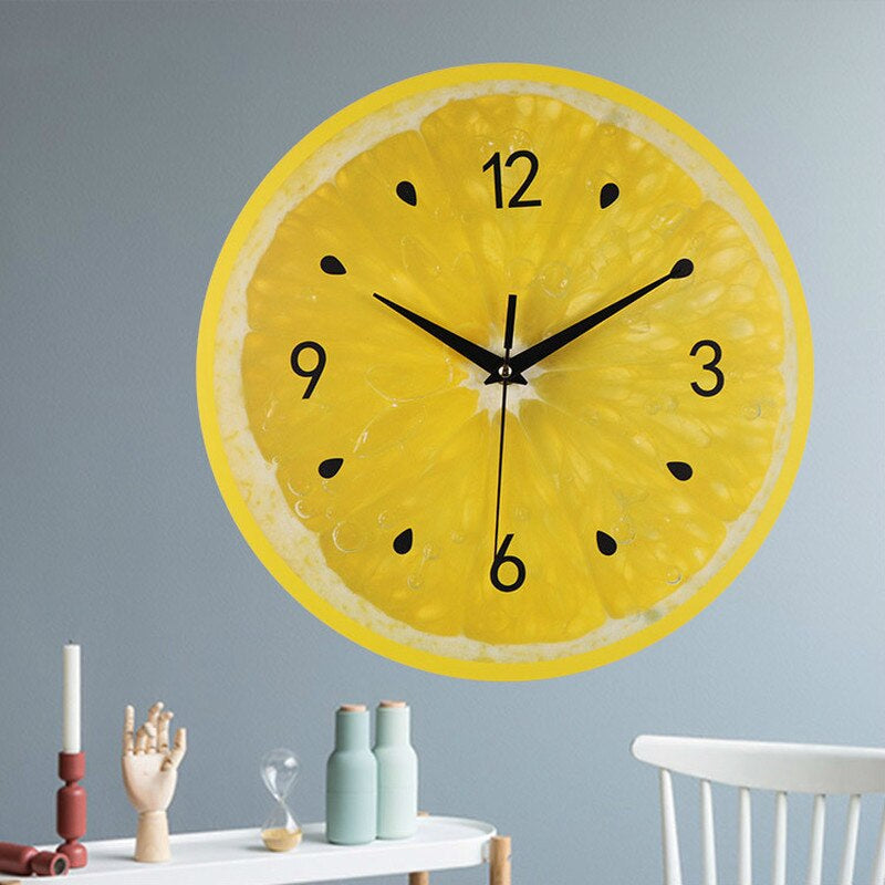 Bright Citrus Kitchen Wall Clock