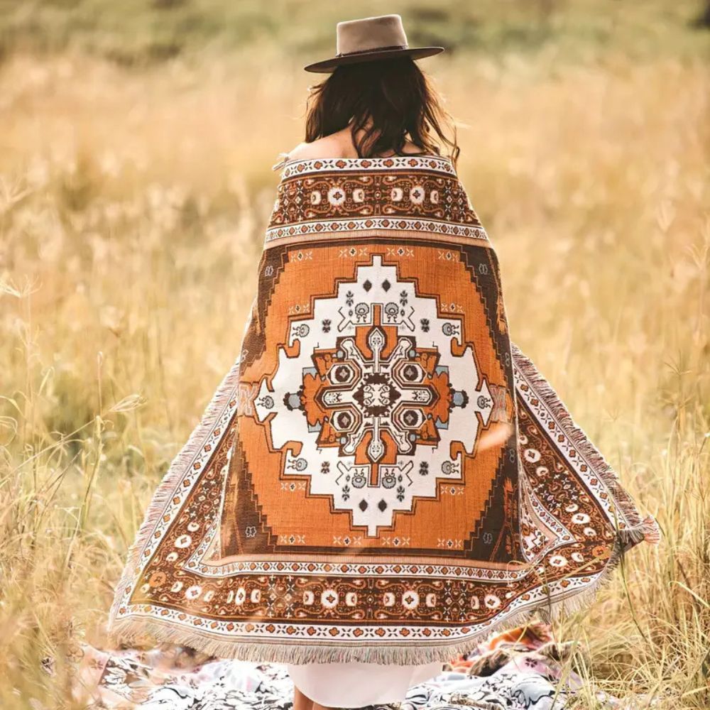 Colorful Tribal Print Throw Blanket - Luxicro