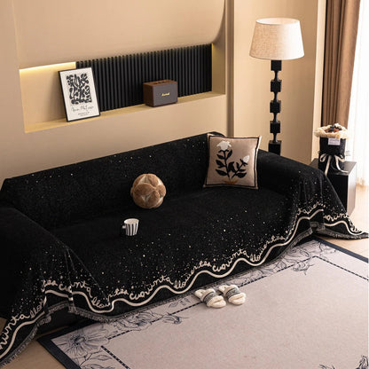 Soft Sparkly Chenille Couch Slipcover