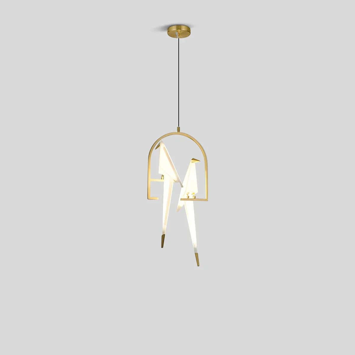 Delicate White Bird Pendant Light Fixture