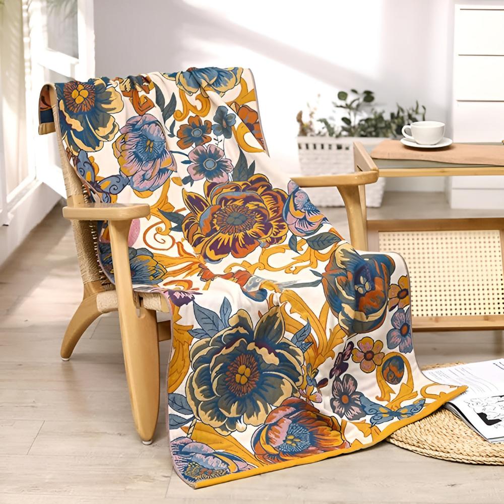 Colorful Floral Soft Bath Towel - Luxicro