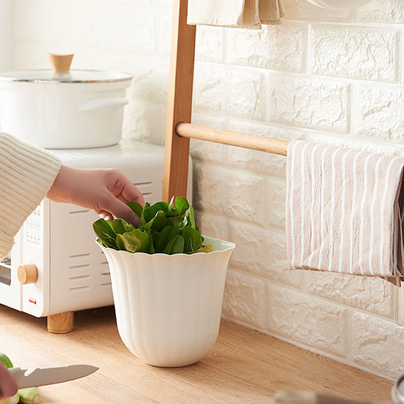 Compact Stainless Steel Wall Mounted Trash Bin