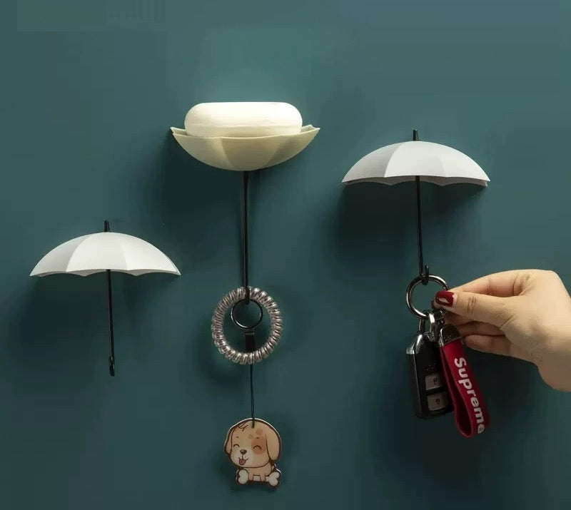 Easy Install Umbrella Hook with Key Holder