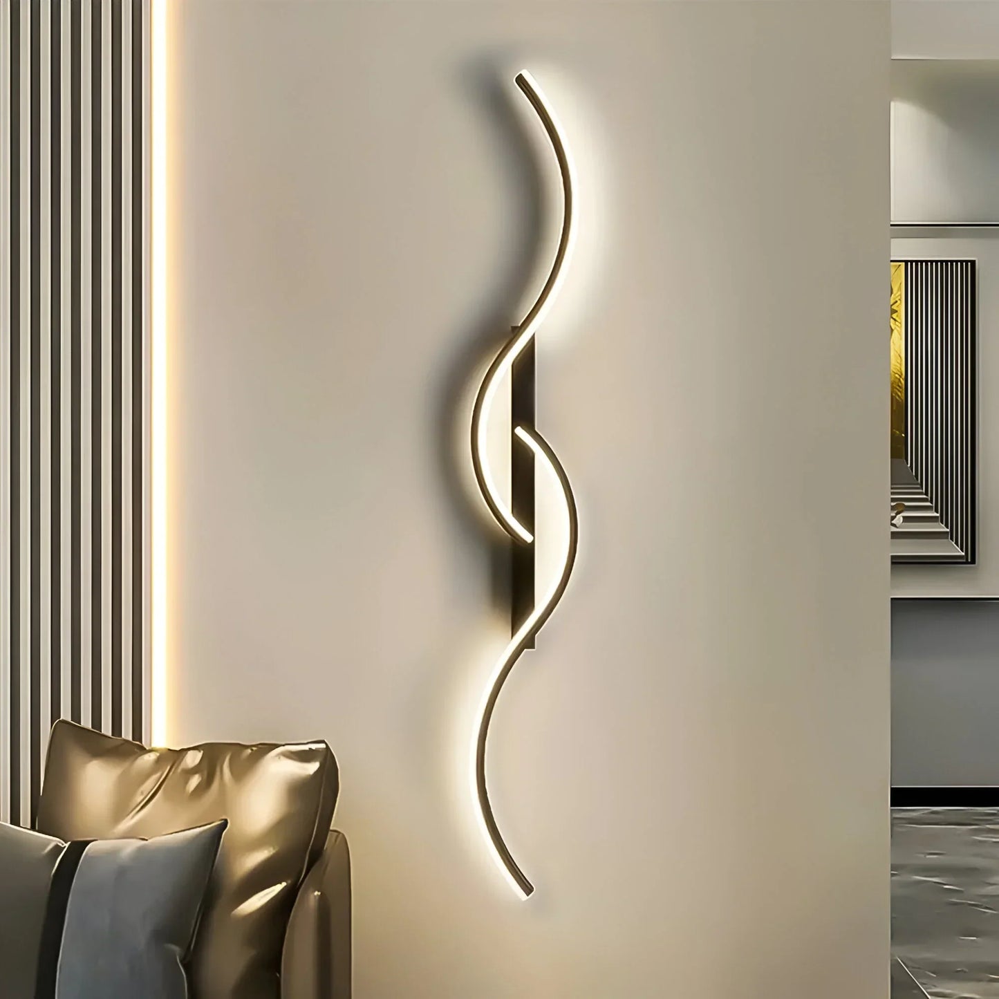 Contemporary Arc Shaped Wall Lamp