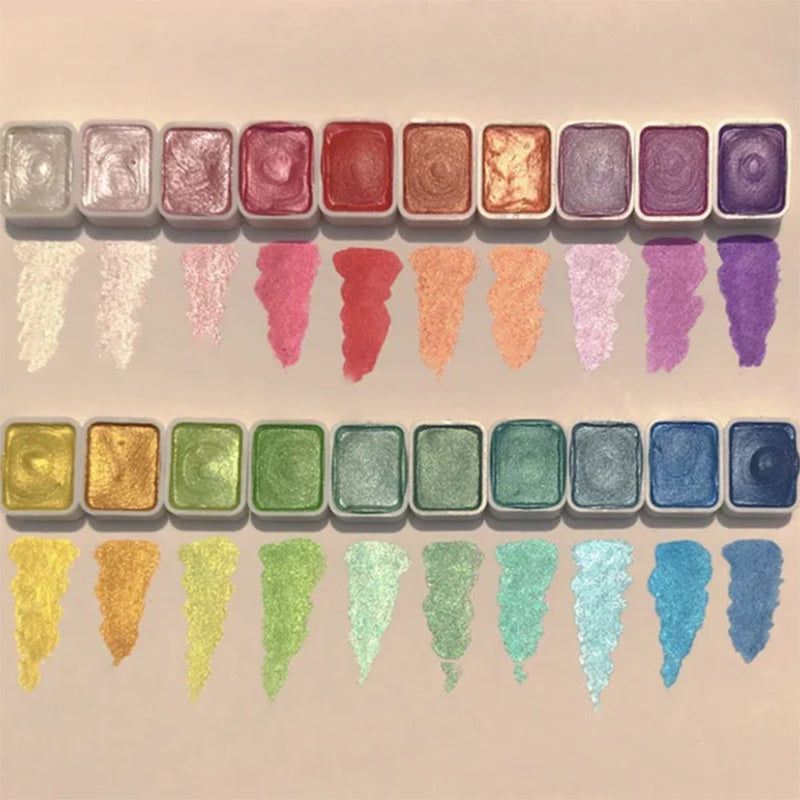 Bright 20 Piece Watercolor Painting Set