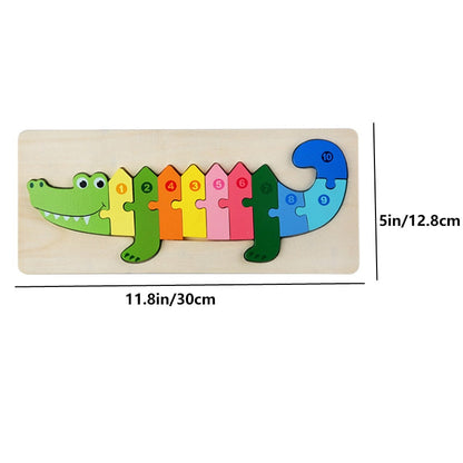 Colorful Wood Learning Puzzle Toy
