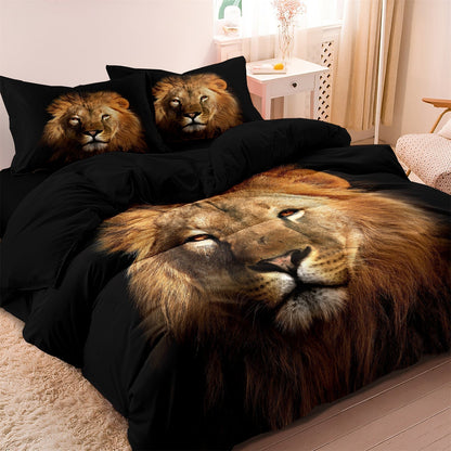 Animal Print Lion Bedding Set