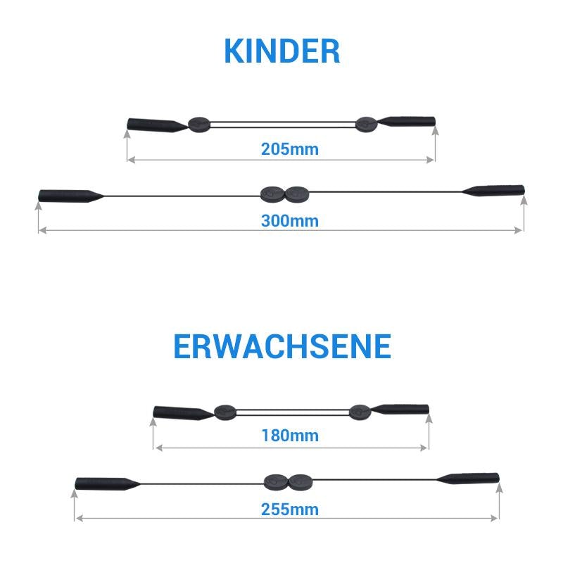 Soft Rubber Eyeglass Retainer Straps (2 Pack)