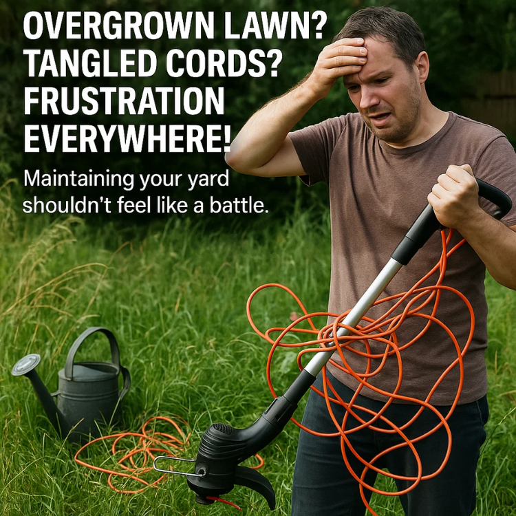 Cordless Rechargeable Lawn Trimmer with Long Battery Life