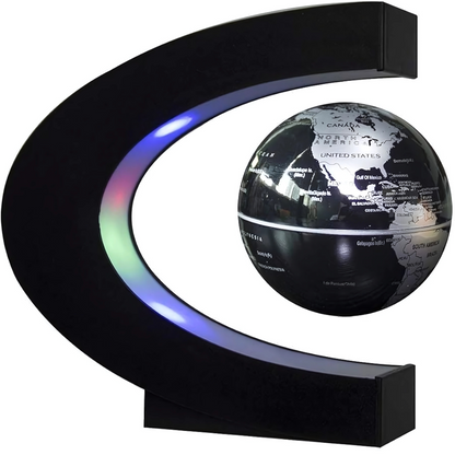 Sleek LED Globe Table Light with Metal Base