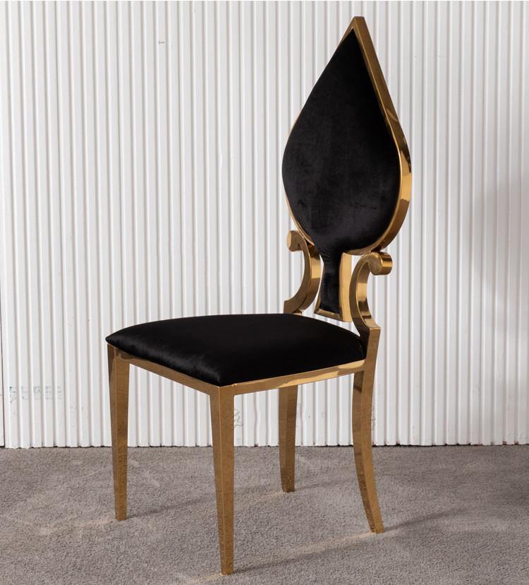 Luxury Steel Dining Chair with Poker Theme