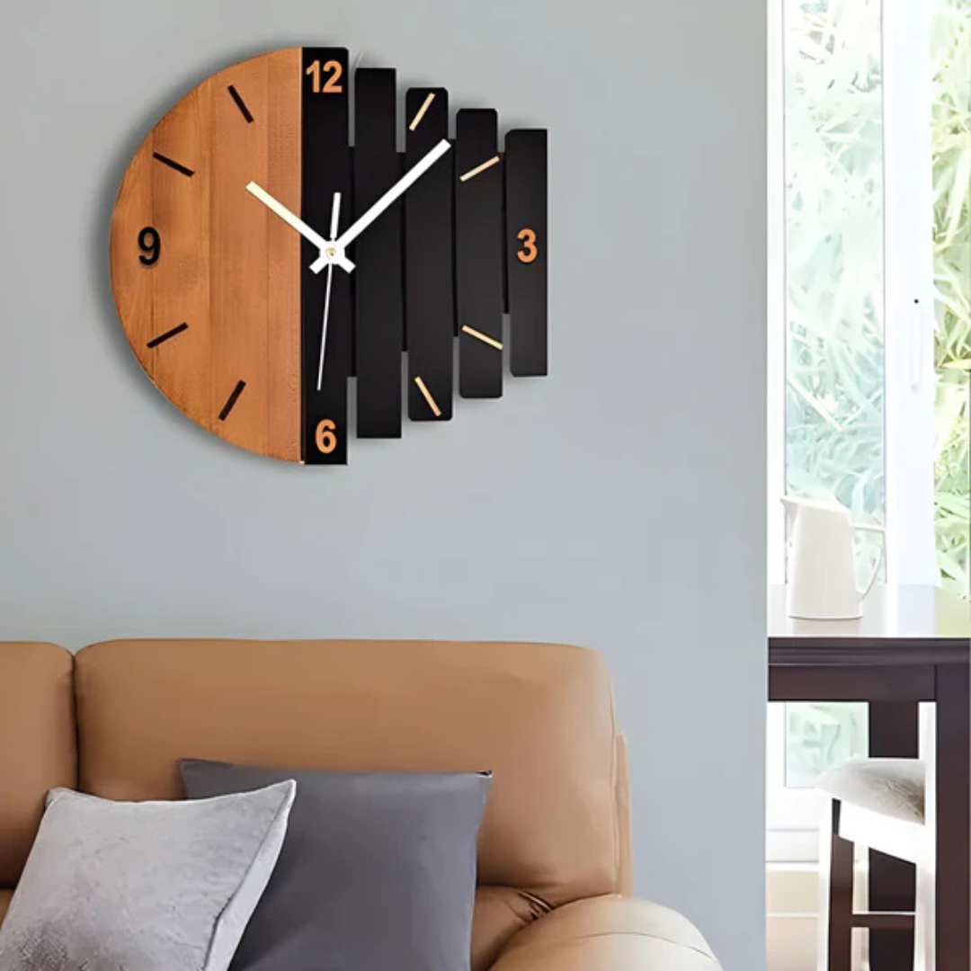 Large Wooden Farmhouse Wall Clock For Home