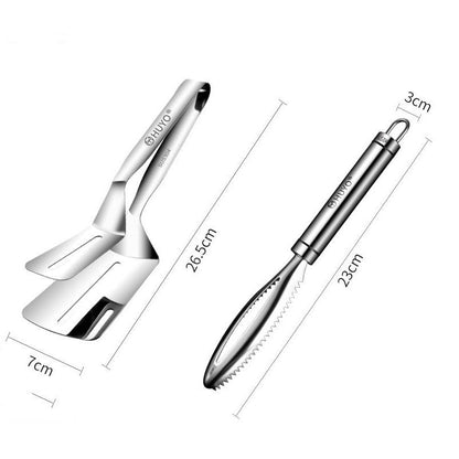 High Quality Kitchen Spatula Tongs Set - Luxicro