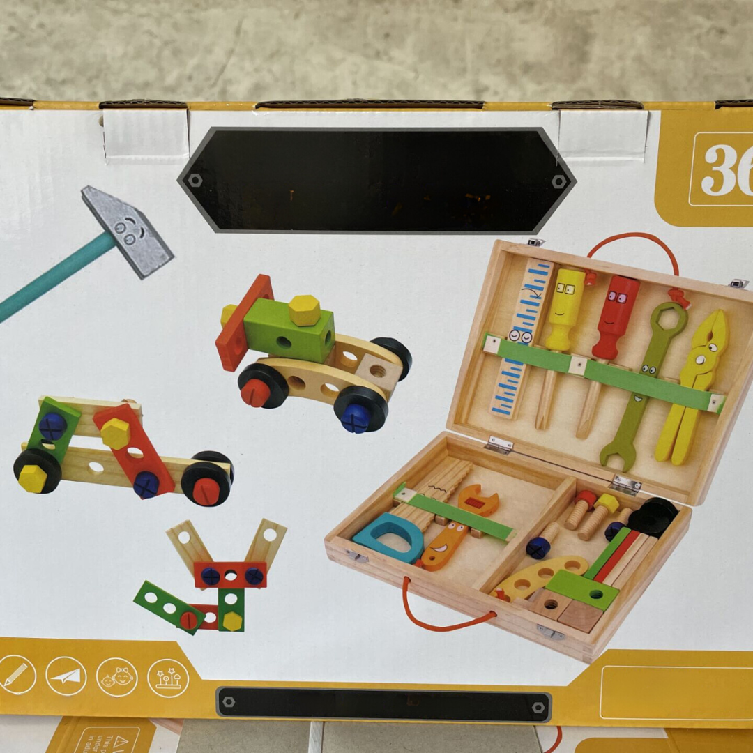 Wooden Kids Toolbox Set