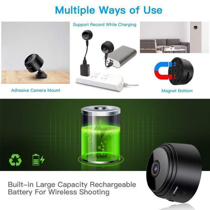Compact WiFi Mini Security Camera 1080p
