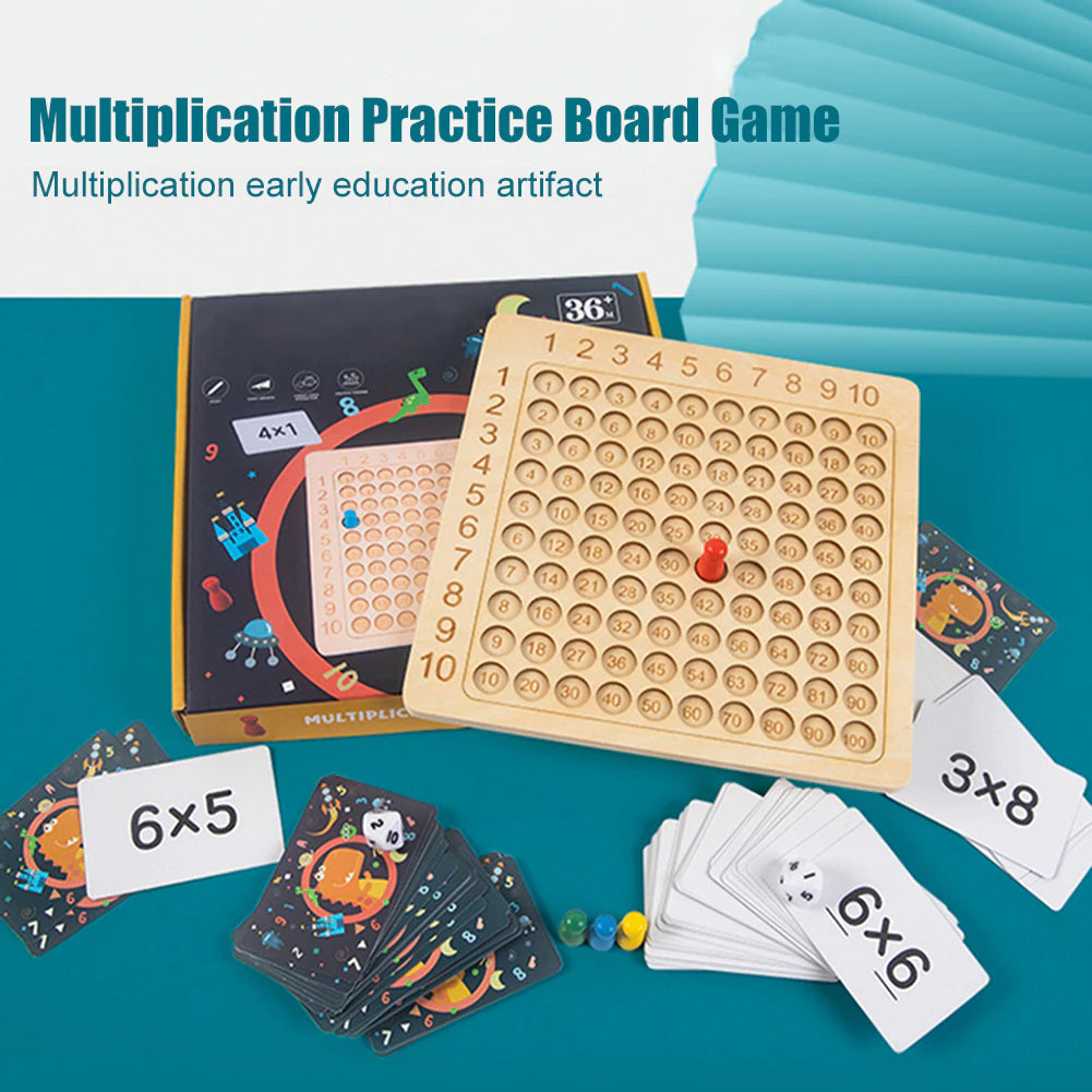 Learning Wooden Math Multiplication Board - Luxicro