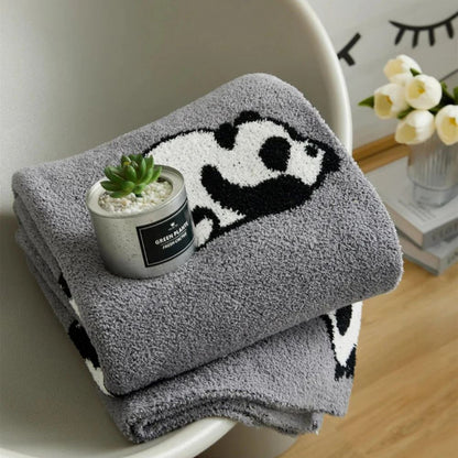 Cute Plush Panda Throw Blanket