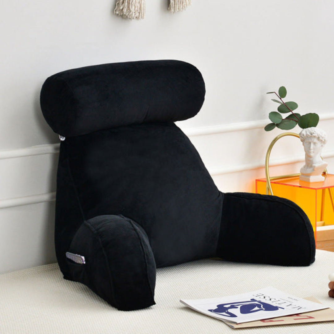 Contoured Support Pillow with Arms and Adjustable Headrest