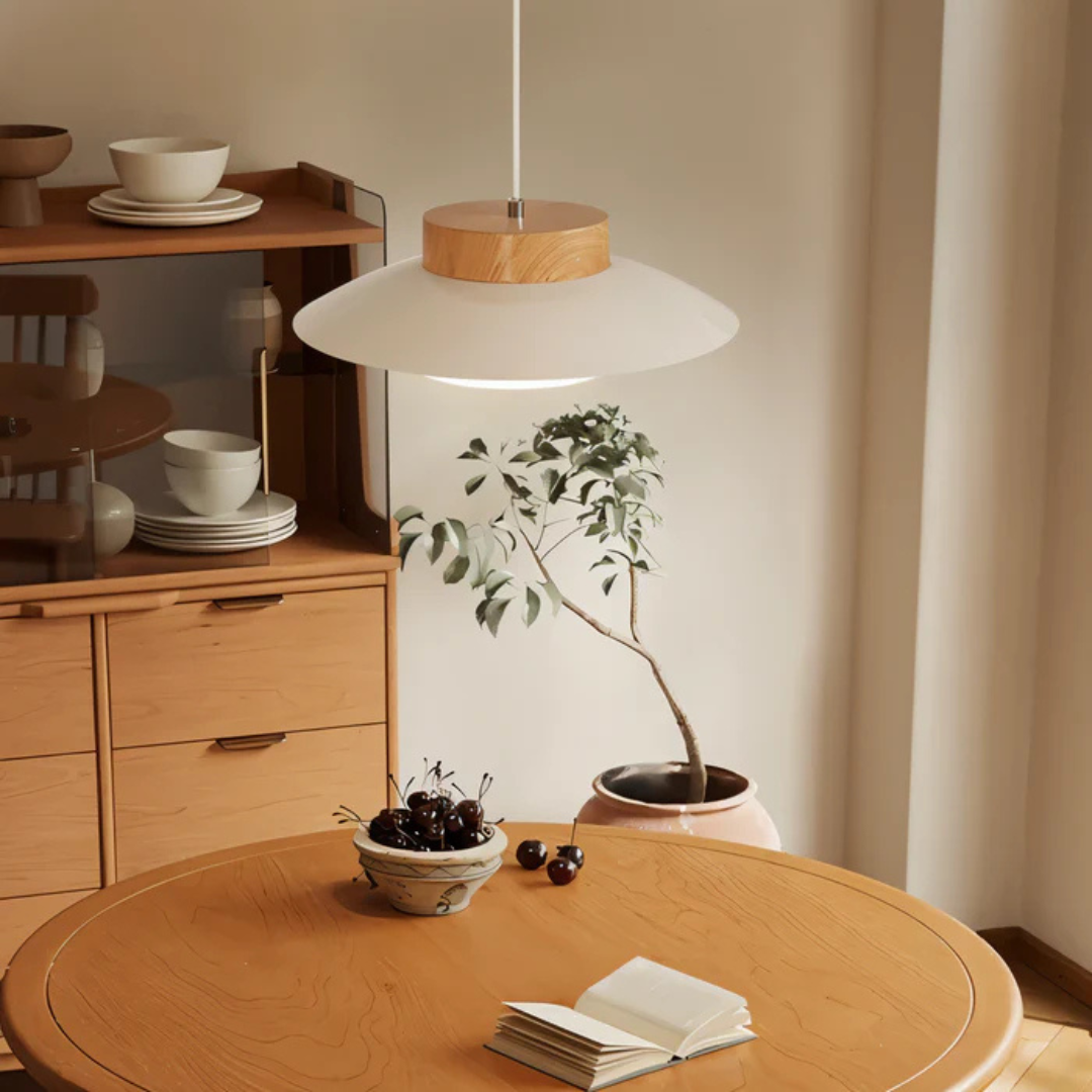 Simple White Pendant Dining Light