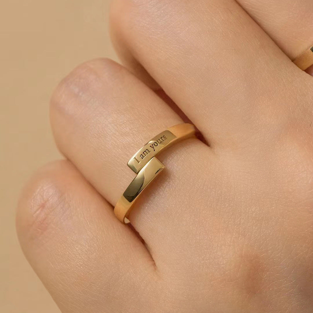 Personalized His and Hers Wedding Ring Set