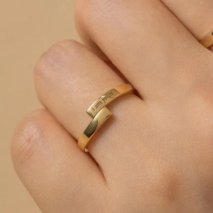 Personalized His and Hers Wedding Ring Set