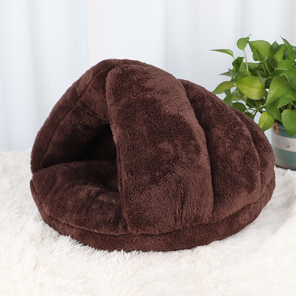 Cozy Fleece Dog Den Bed - Luxicro
